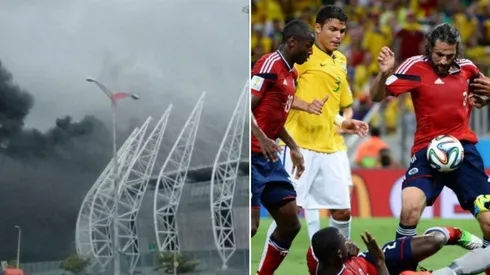 En llamas estadio donde la Selección Colombia jugó en el mundial de Brasil 2014