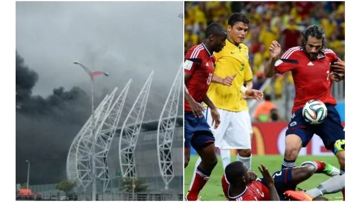 En llamas estadio donde la Selección Colombia jugó en el mundial de Brasil 2014