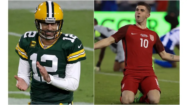 Aaron Rodgers y Christian Pulisic