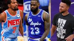 NBA, Kevin Durant, LeBron James y Stephen Curry