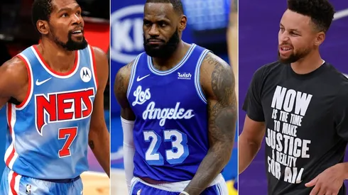 NBA, Kevin Durant, LeBron James y Stephen Curry