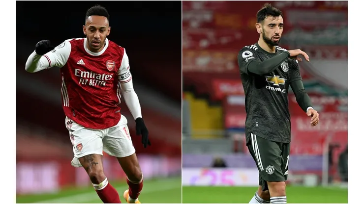 Arsenal vs. Manchester United juegan por la fecha 21 de la Premier League este sábado (Getty Images)