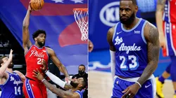 Joel Embiid y LeBron James