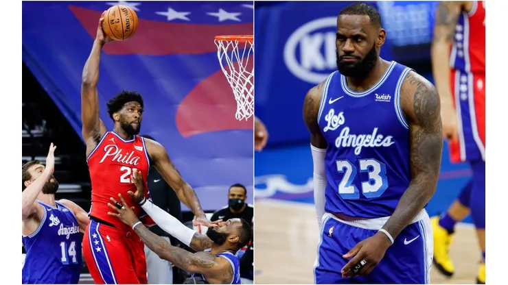 Joel Embiid y LeBron James