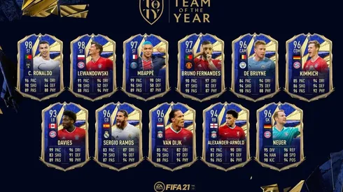 Todas las cartas TOTY ya disponibles en sobres del FIFA 21