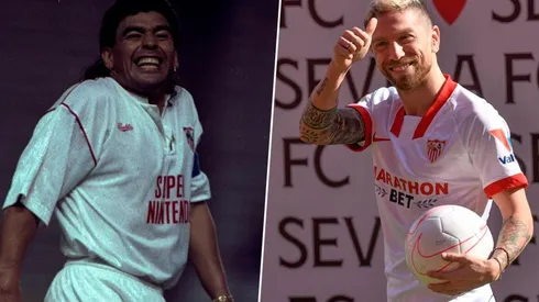 En su presentación como jugador del Sevilla, el Papu Gómez se acordó de Maradona
