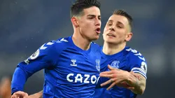 James Rodríguez, lo único rescatable de un pálido empate del Everton