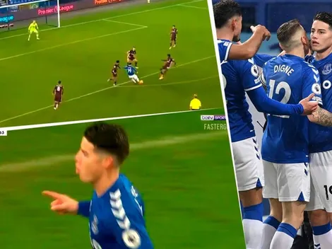 Palo y adentro: golazo antológico de James Rodríguez y con la derecha