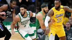 Kevin Durant, Jayson Tatum y LeBron James