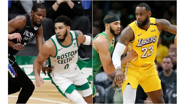Kevin Durant, Jayson Tatum y LeBron James