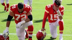 Eric Fisher y Patrick Mahomes