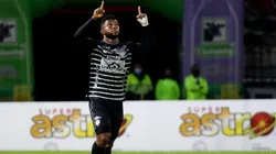 Miguel Ángel Borja, protagonista de la victoria de Junior ante Once Caldas en Manizales.