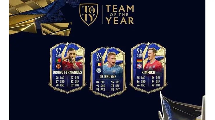 Bruno Fernandes, De Bruyne y Kimmich del TOTY llegan al Ultimate Team del FIFA 21