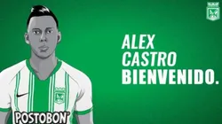 Atlético Nacional presentó oficialmente a su nuevo fichaje Alex Castro