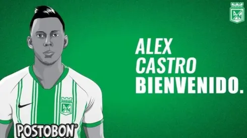 Atlético Nacional presentó oficialmente a su nuevo fichaje Alex Castro