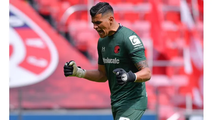 Luis García, portero de Toluca en el Guard1anes 2021.