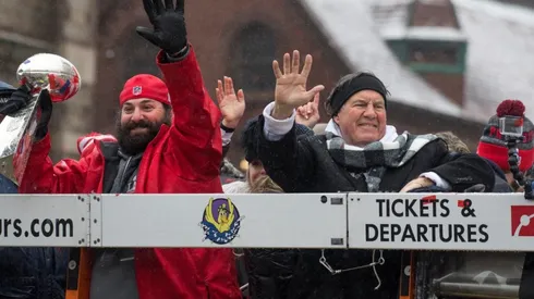 Matt Patricia y Bill Belichick en New England Patriots
