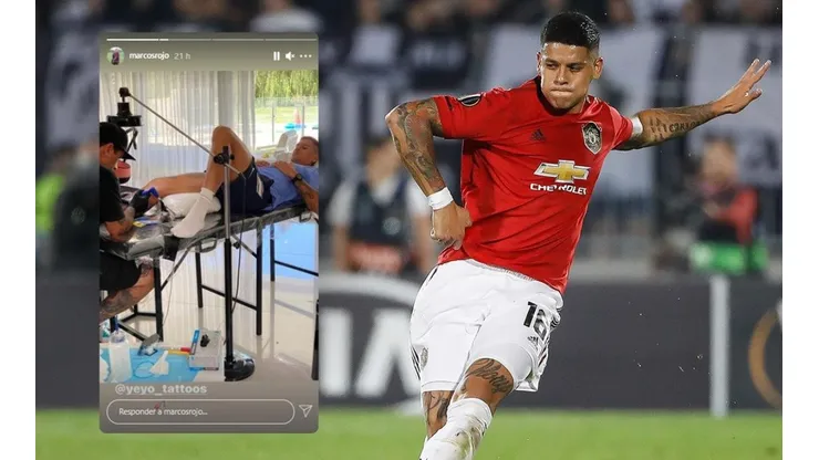 Foto: así quedó el tatuaje de Maradona que Marcos Rojo se hizo