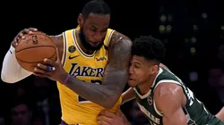LeBron James y Giannis Antetokounmpo