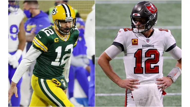 Aaron Rodgers y Tom Brady