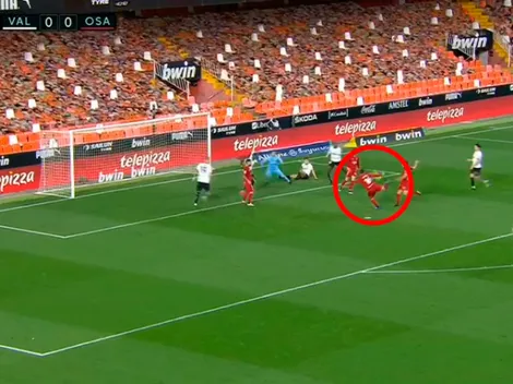 ¿Es por acá, Román? Otro gol de Calleri en el Osasuna, esta vez ante Valencia