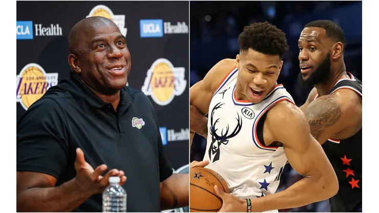 Magic Johnson, Giannis Antetokounmpo y LeBron James