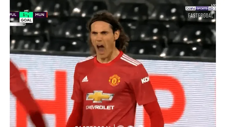 Video: Cavani aprovechó un rebote y metió el empate del United