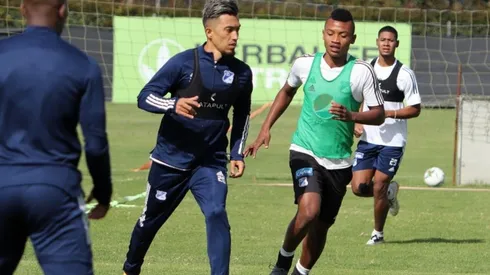 Primer entrenamiento de Fernando Uribe en su regreso a Millonarios