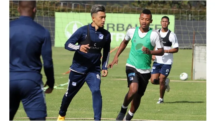 Primer entrenamiento de Fernando Uribe en su regreso a Millonarios