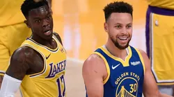 Dennis Schroder y Stephen Curry