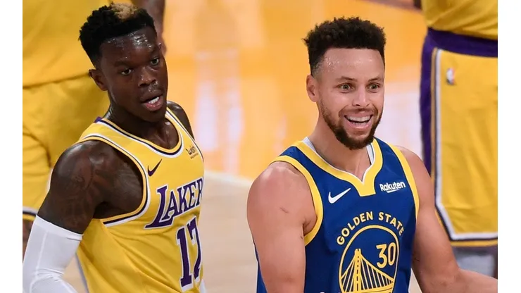 Dennis Schroder y Stephen Curry