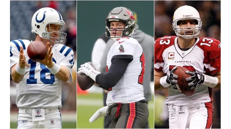 Payton Manning, Tom Brady y Kurt Warner