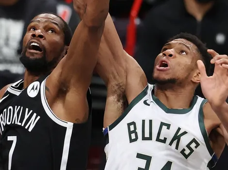 Hay ‘guerra’ en Bucks vs. Nets: Durant tiró al piso a Giannis