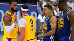 LeBron James, Anthony Davis, Stephen Curry y Draymond Green