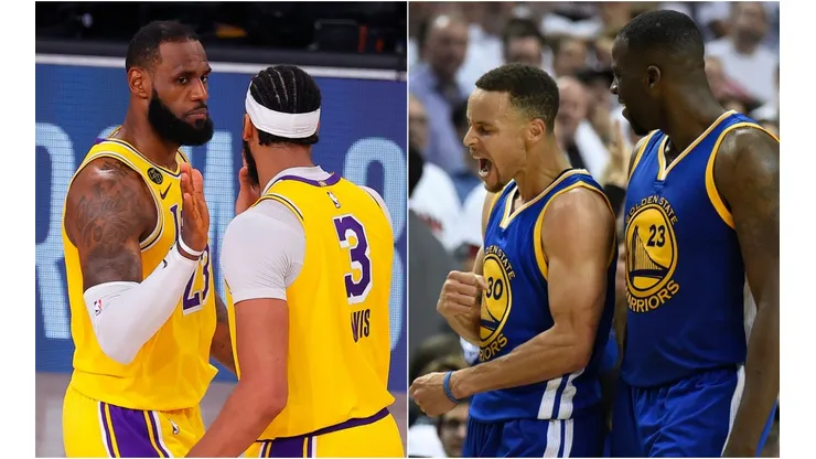 LeBron James, Anthony Davis, Stephen Curry y Draymond Green
