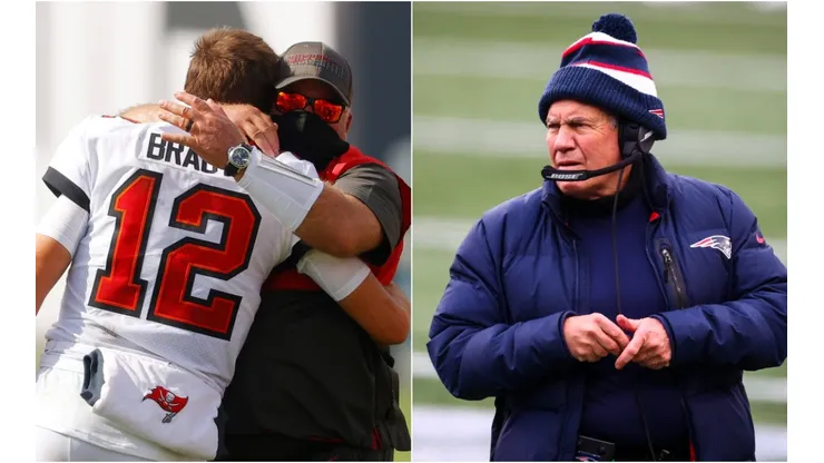 Bruce Arians, Tom Brady y Bill Belichick