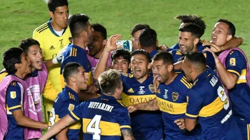 Así festejaron los jugadores de Boca.