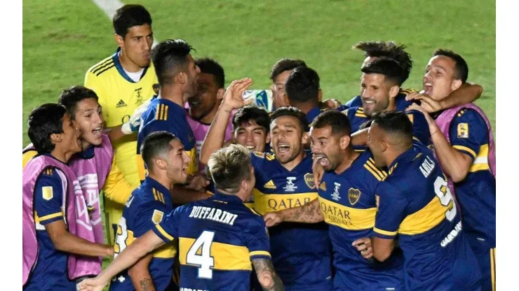 Así festejaron los jugadores de Boca.