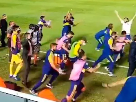 Video: el llamativo festejo de Russo después del penal de Buffarini