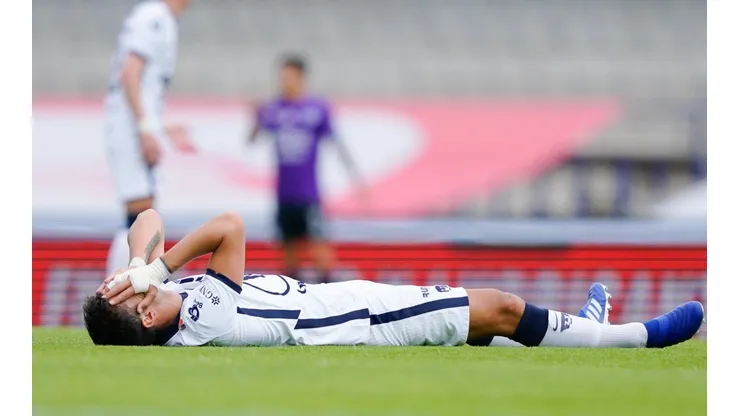 Juan Dinenno y las lágrimas tras salir lesionado.