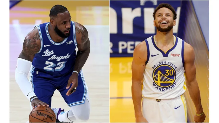 Los Angeles Lakers vs. Golden State Warriors juegan por una fecha más de la NBA este lunes (Getty Images)