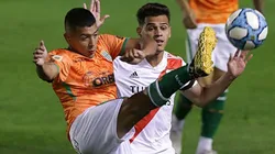 Martín Payero en un partido contra River.