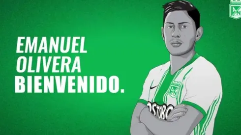 Atlético Nacional presentó oficialmente a su nuevo refuerzo Emanuel Olivera