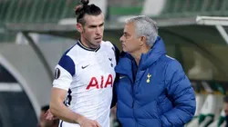 Gareth Bale y José Mourinho en Tottenham Hotspur.