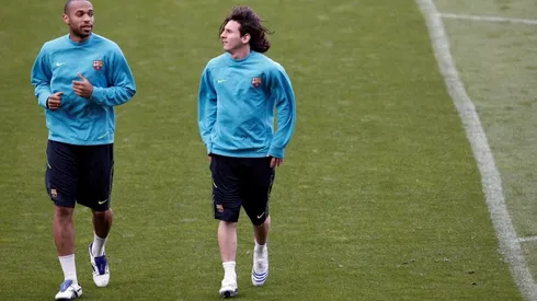 Thierry Henry y Lionel Messi