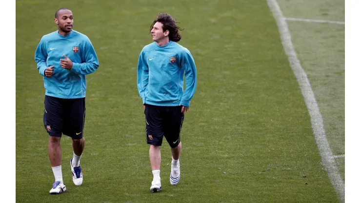 Thierry Henry y Lionel Messi