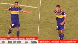 Video: así fue la reacción de Tevez contra Salvio después del segundo gol de Santos