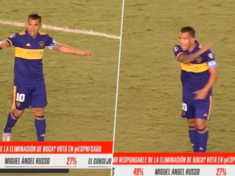 Video: así fue la reacción de Tevez contra Salvio después del segundo gol de Santos