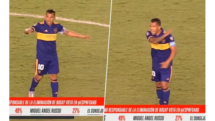 Video: así fue la reacción de Tevez contra Salvio después del segundo gol de Santos