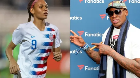 Trinity Rodman y su padre, Dennis